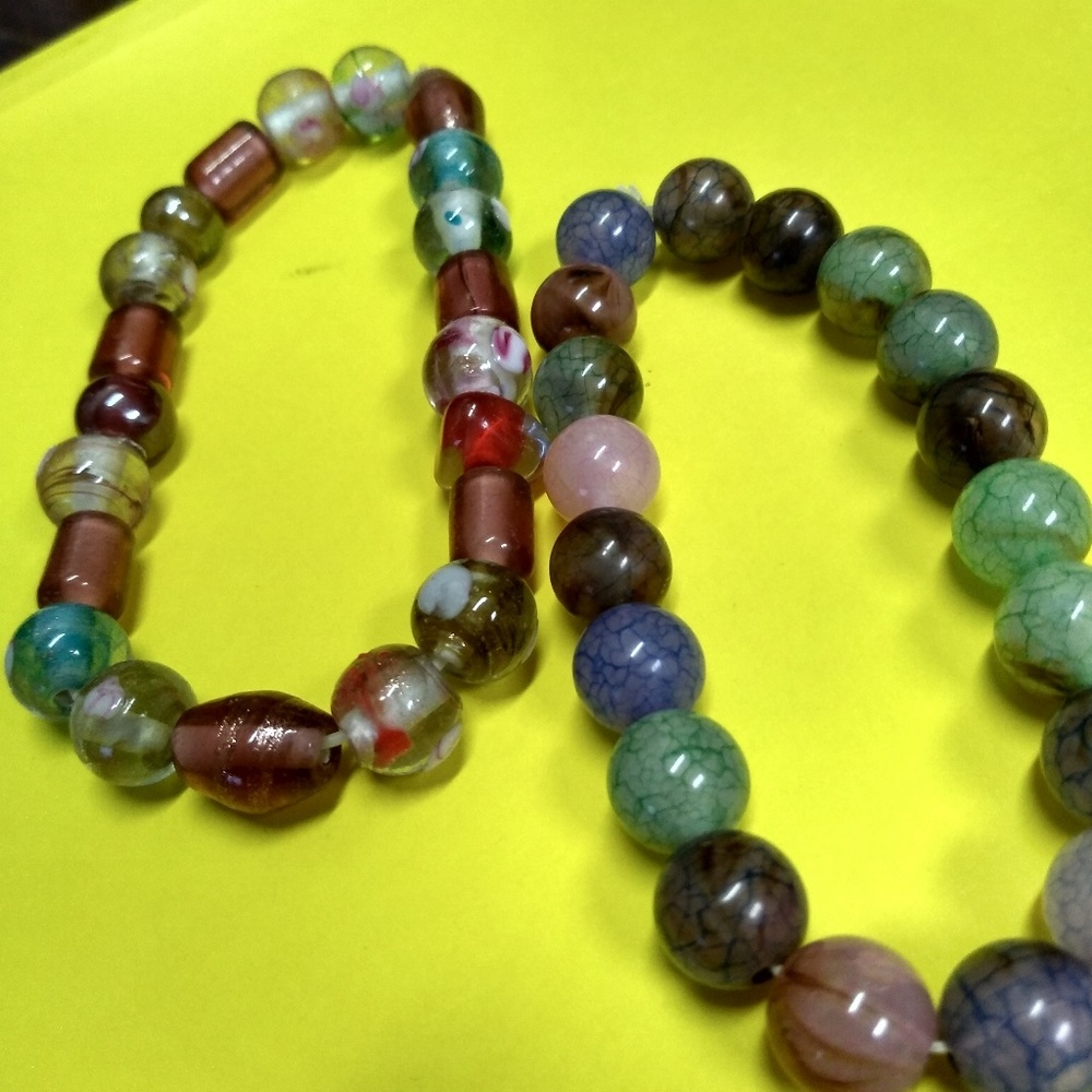Two pretty beaded bracelets